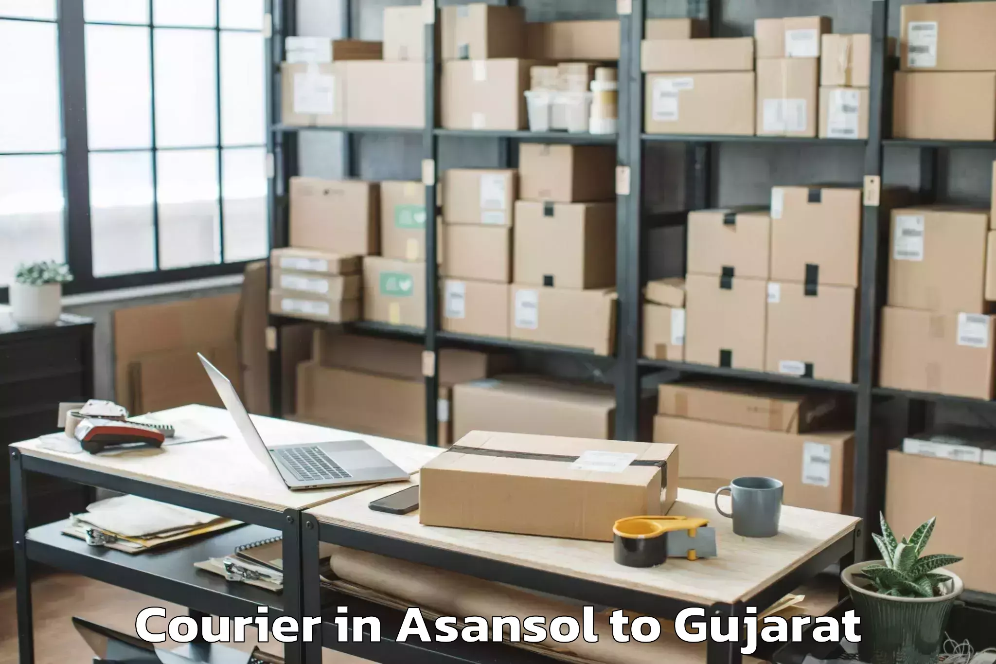 Asansol to Lodhika Courier Booking